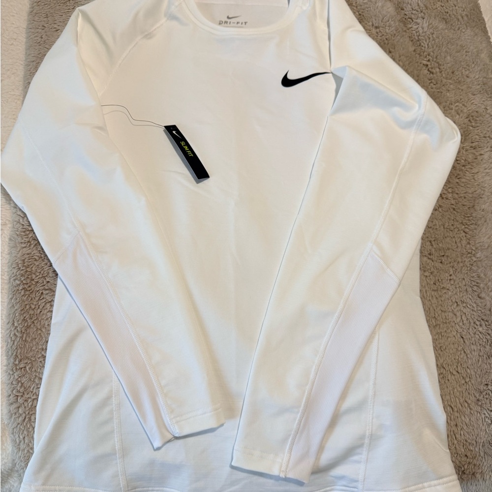 Nike Dri-FIT fleece lined White Shirt